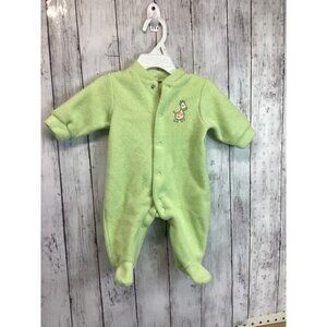 Staring Out Baby Onesie Green Giraffe Embroidery 100% Polyester Size 3M